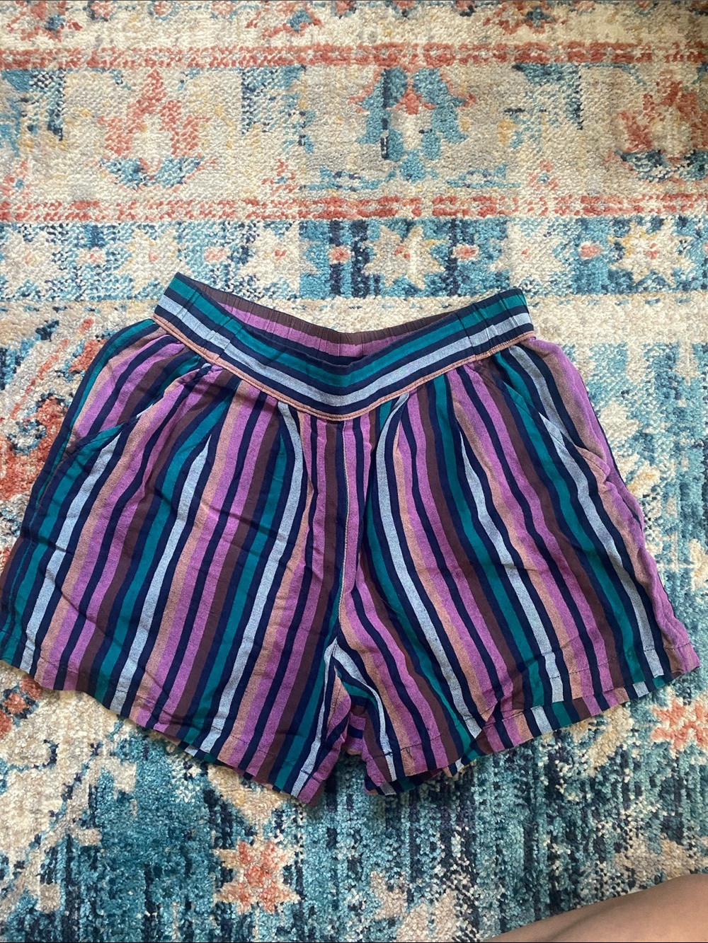A New Day Purple Striped Shorts